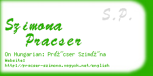 szimona pracser business card